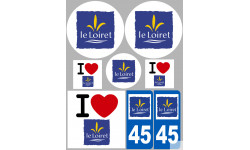 Loiret (8 autocollants variés) - Sticker/autocollant