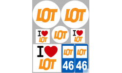 Lot (8 autocollants variés) - Sticker/autocollant