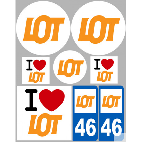 Lot (8 autocollants variés) - Sticker/autocollant