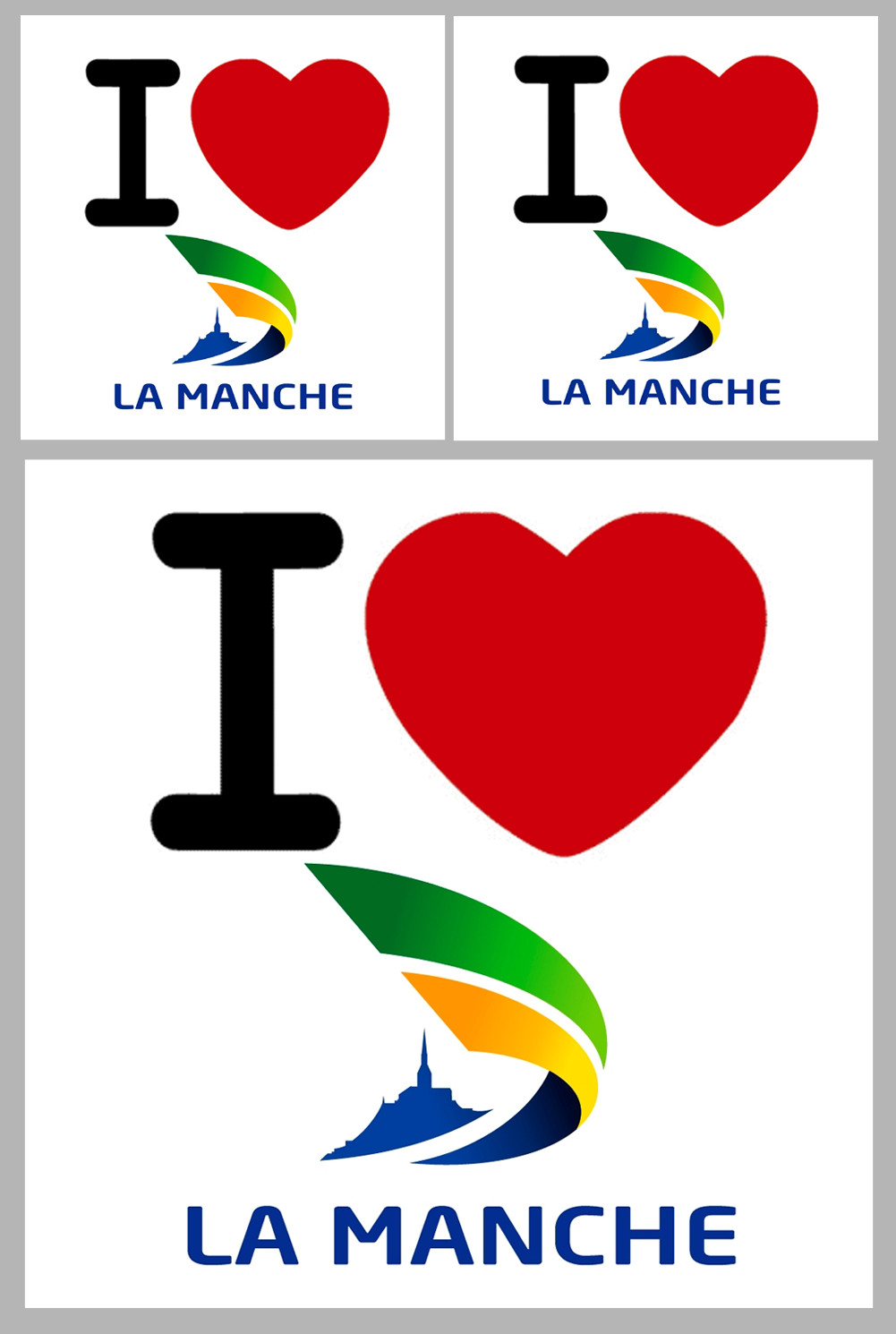 Département 50 la Manche (1fois 10cm / 2 fois 5cm) - Sticker/autocollant