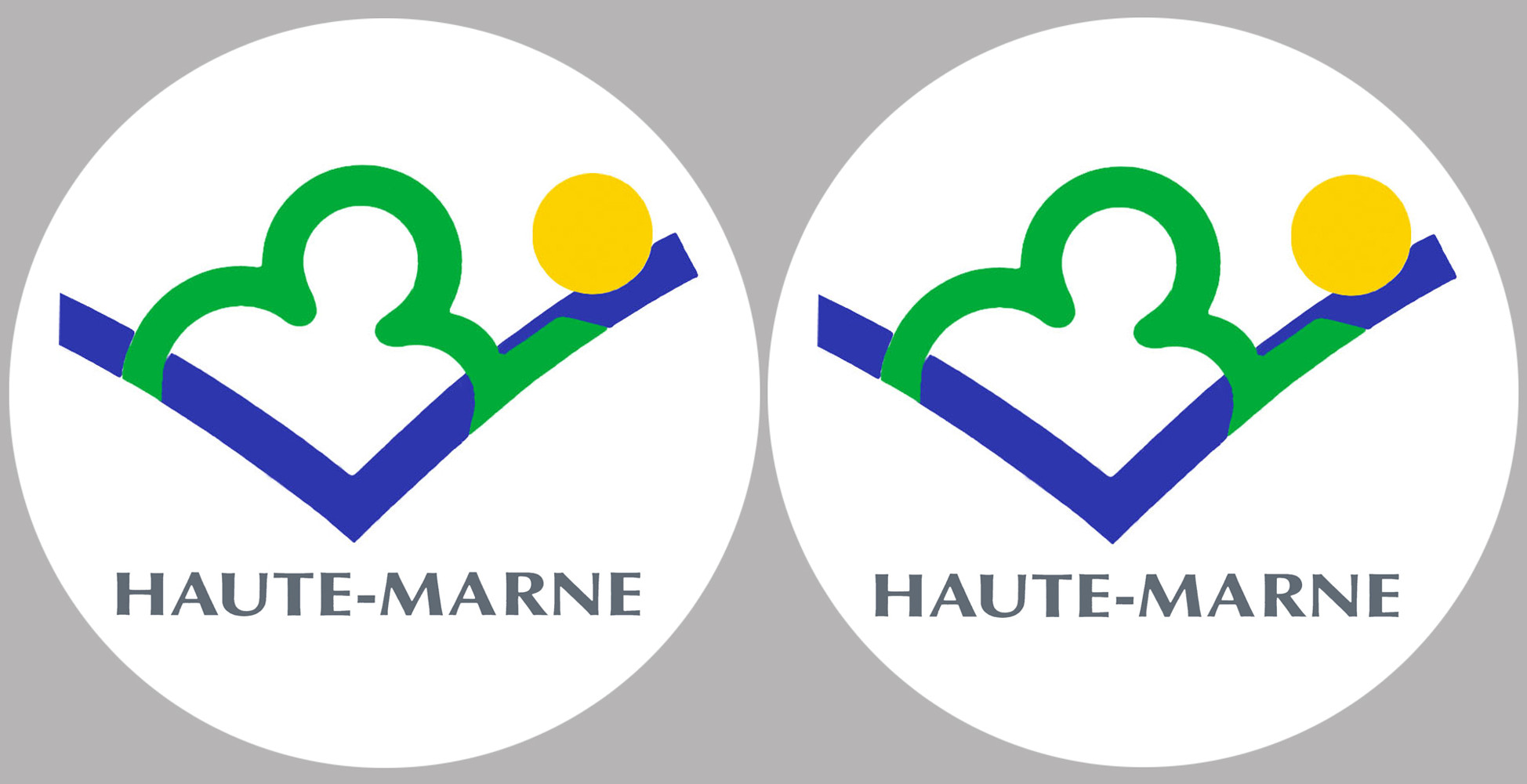 Département 52 la Haute-Marne (2 fois 10cm) - Sticker/autocollant