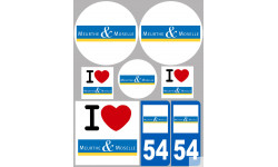 Meurthe et Moselle (8 autocollants variés) - Sticker/autocollant