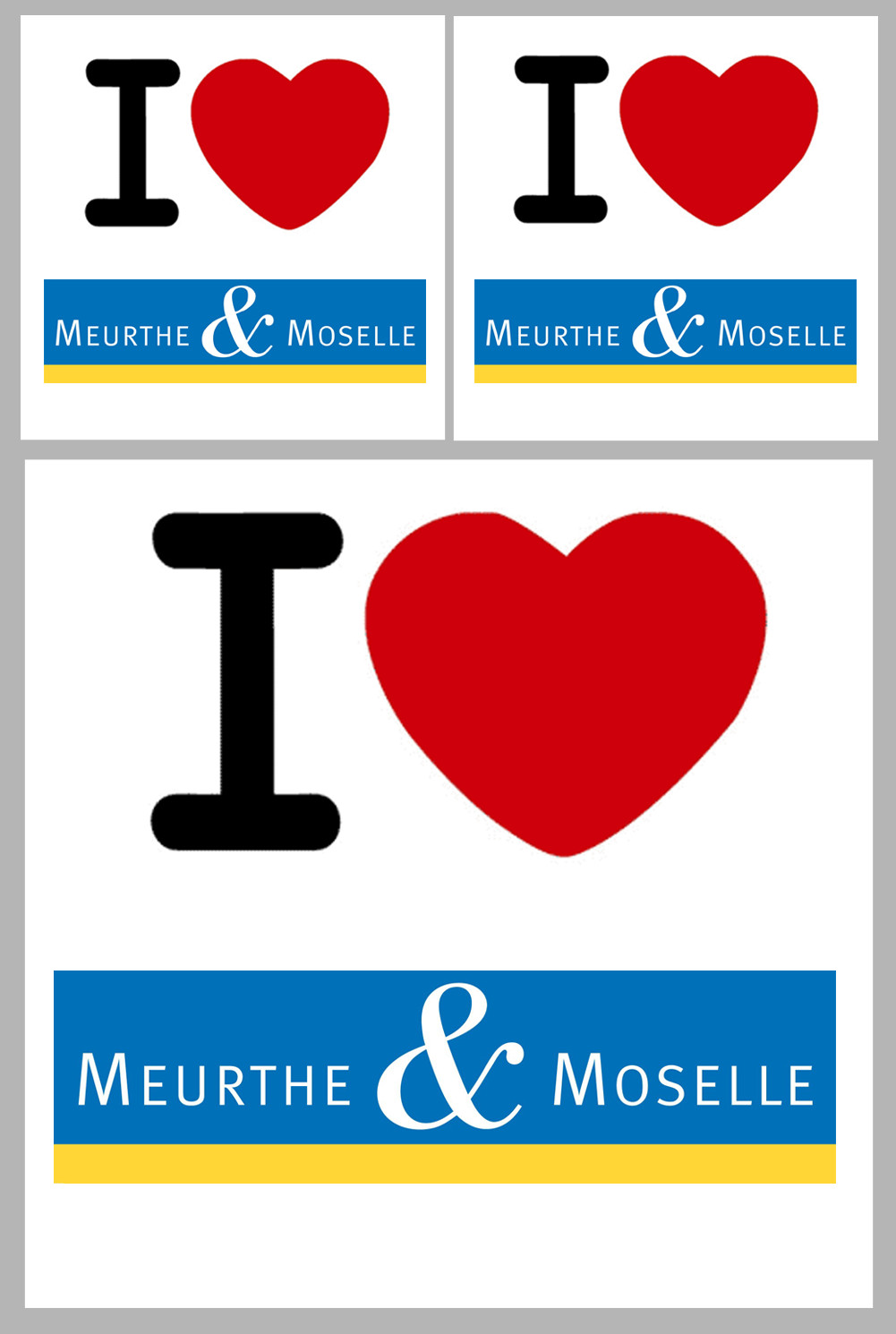 Département 54 la Meurthe et Moselle (1fois 10cm / 2 fois 5cm) - Sticker/autocollant