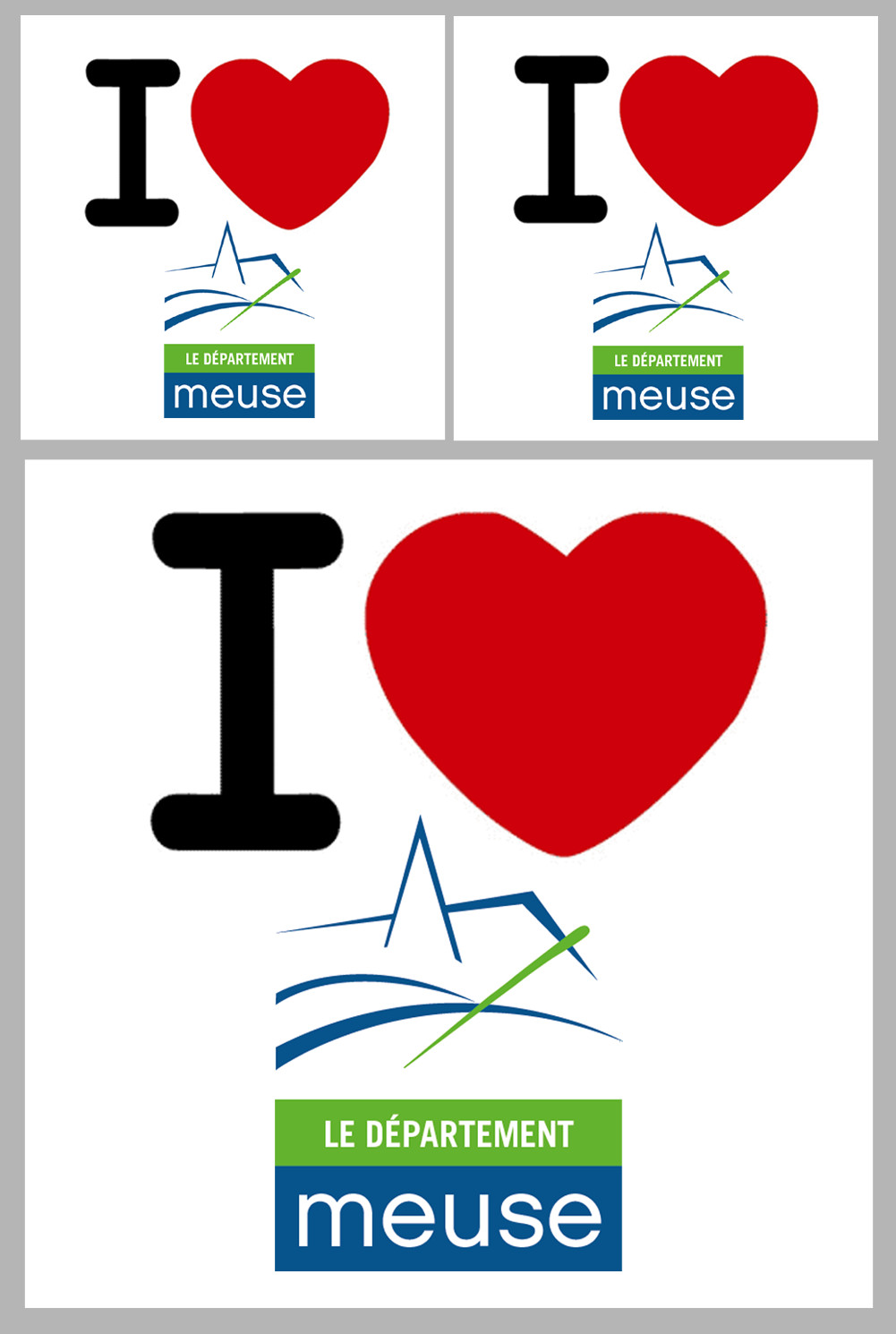 Département 55 la Meuse (1fois 10cm / 2 fois 5cm) - Sticker/autocollant