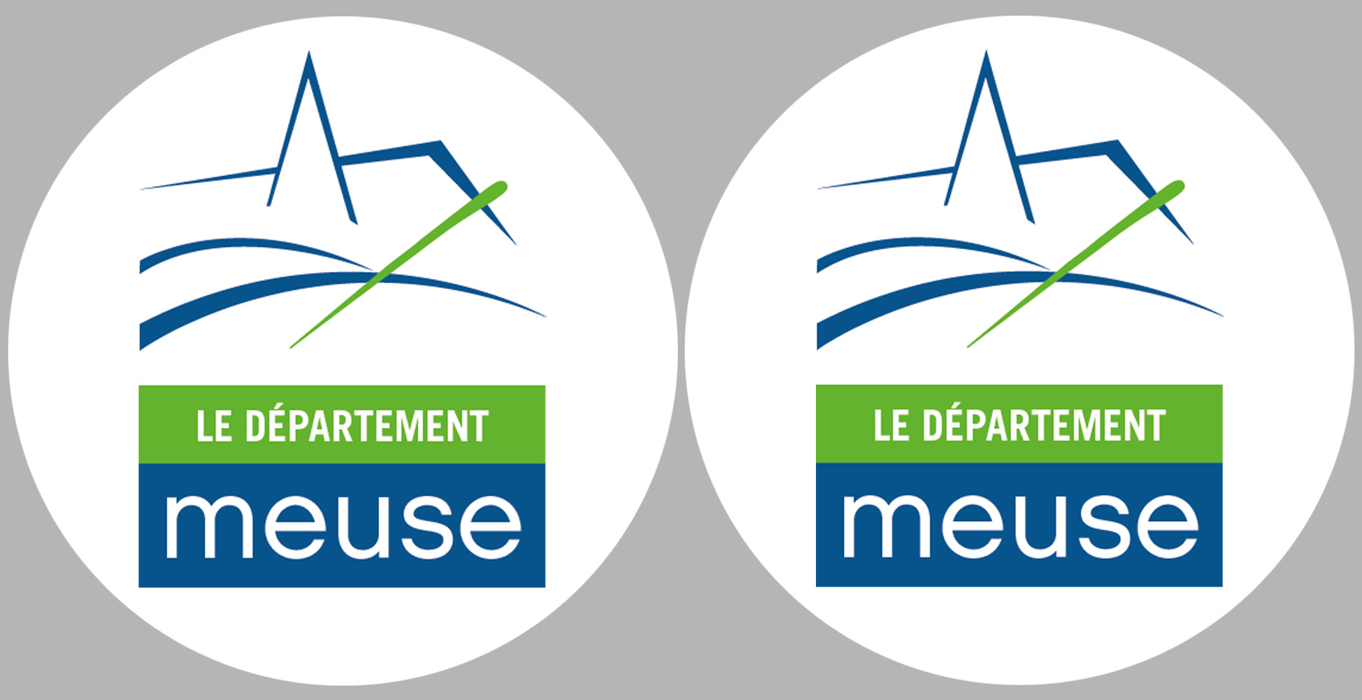 Département 55 la Meuse (2 fois 10cm) - Sticker/autocollant