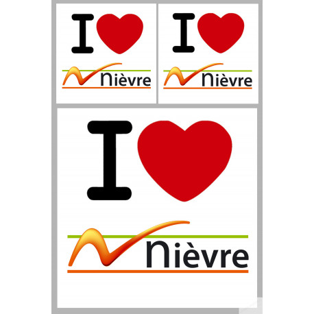 Département 58 la Nièvre (1fois 10cm / 2 fois 5cm) - Sticker/autocollant