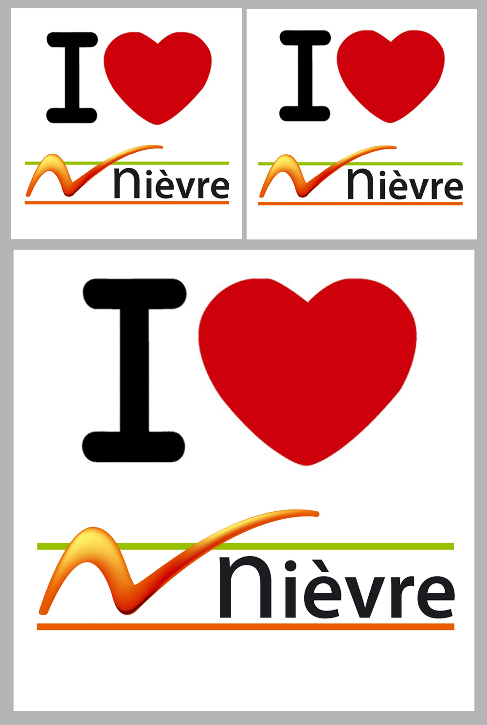 Département 58 la Nièvre (1fois 10cm / 2 fois 5cm) - Sticker/autocollant