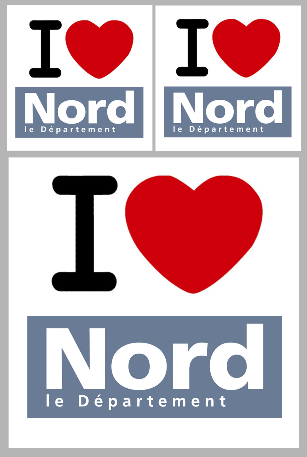 Département 59 le Nord (1fois 10cm / 2 fois 5cm) - Sticker/autocollant