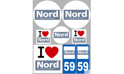 Nord (8 autocollants variés) - Sticker/autocollant