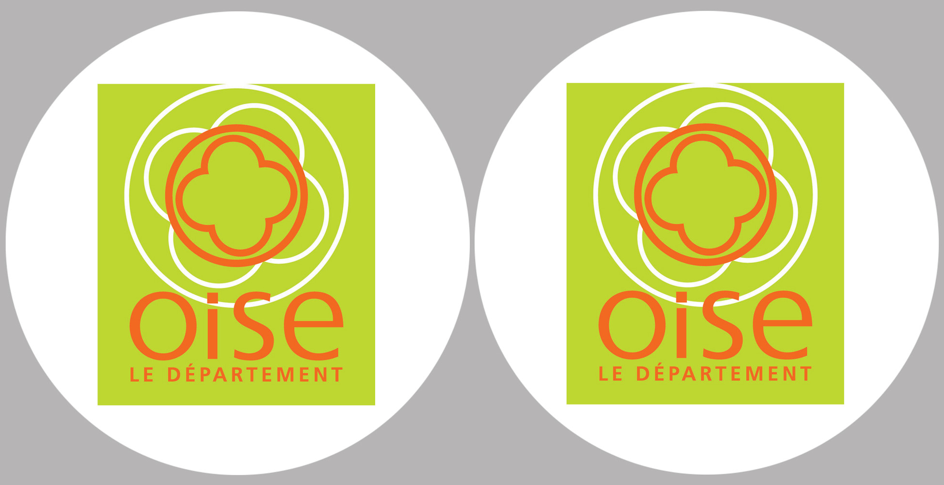 Département 60 l'Oise (2 fois 10cm) - Sticker/autocollant