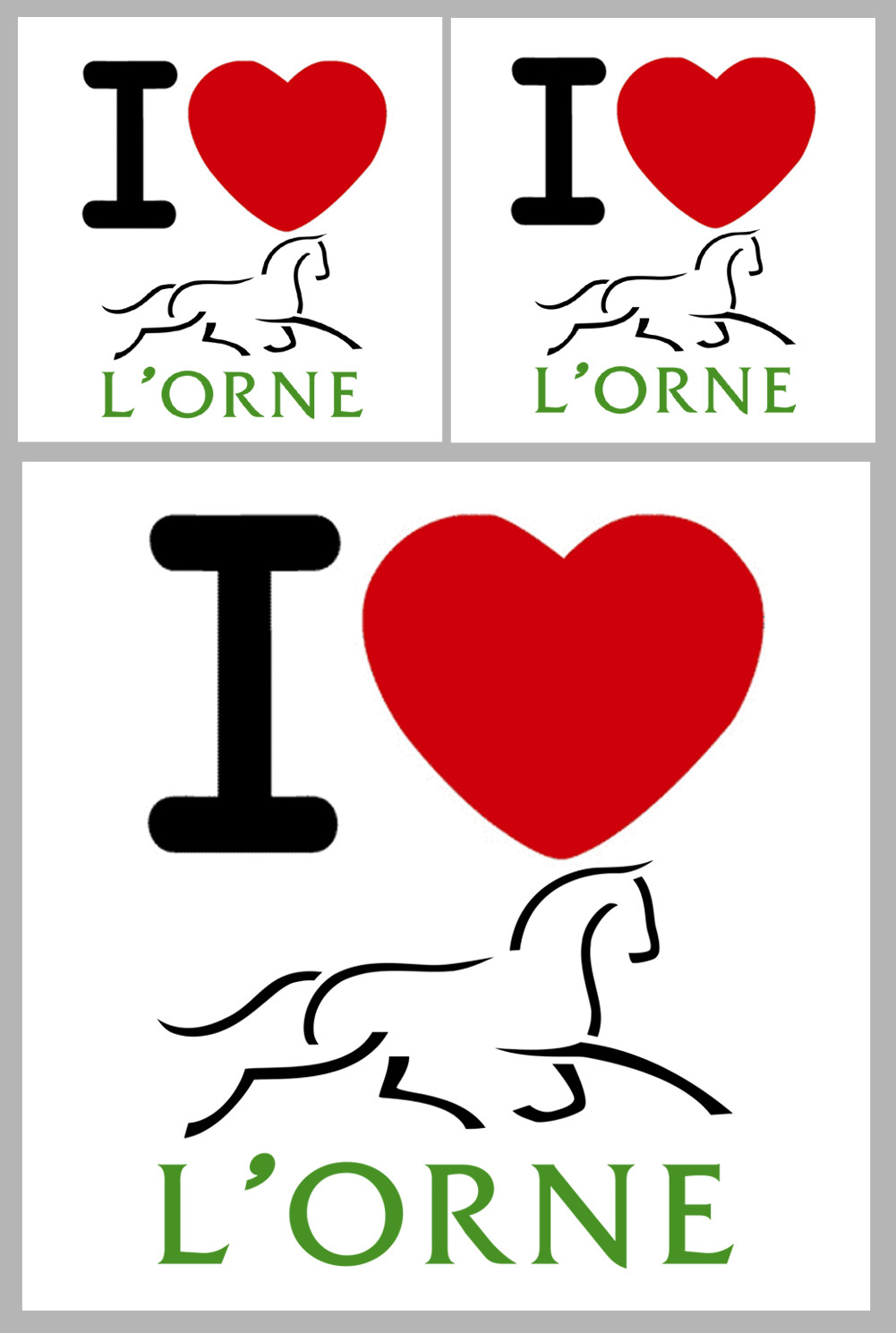 Département 61 l'Orne (1fois 10cm / 2 fois 5cm) - Sticker/autocollant