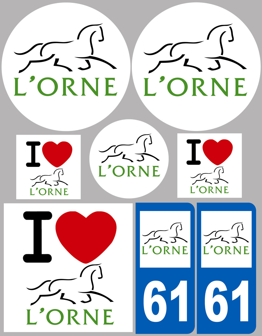 Orne (8 autocollants variés) - Sticker/autocollant