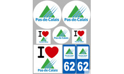 Pas-de-Calais (8 autocollants variés) - Sticker/autocollant