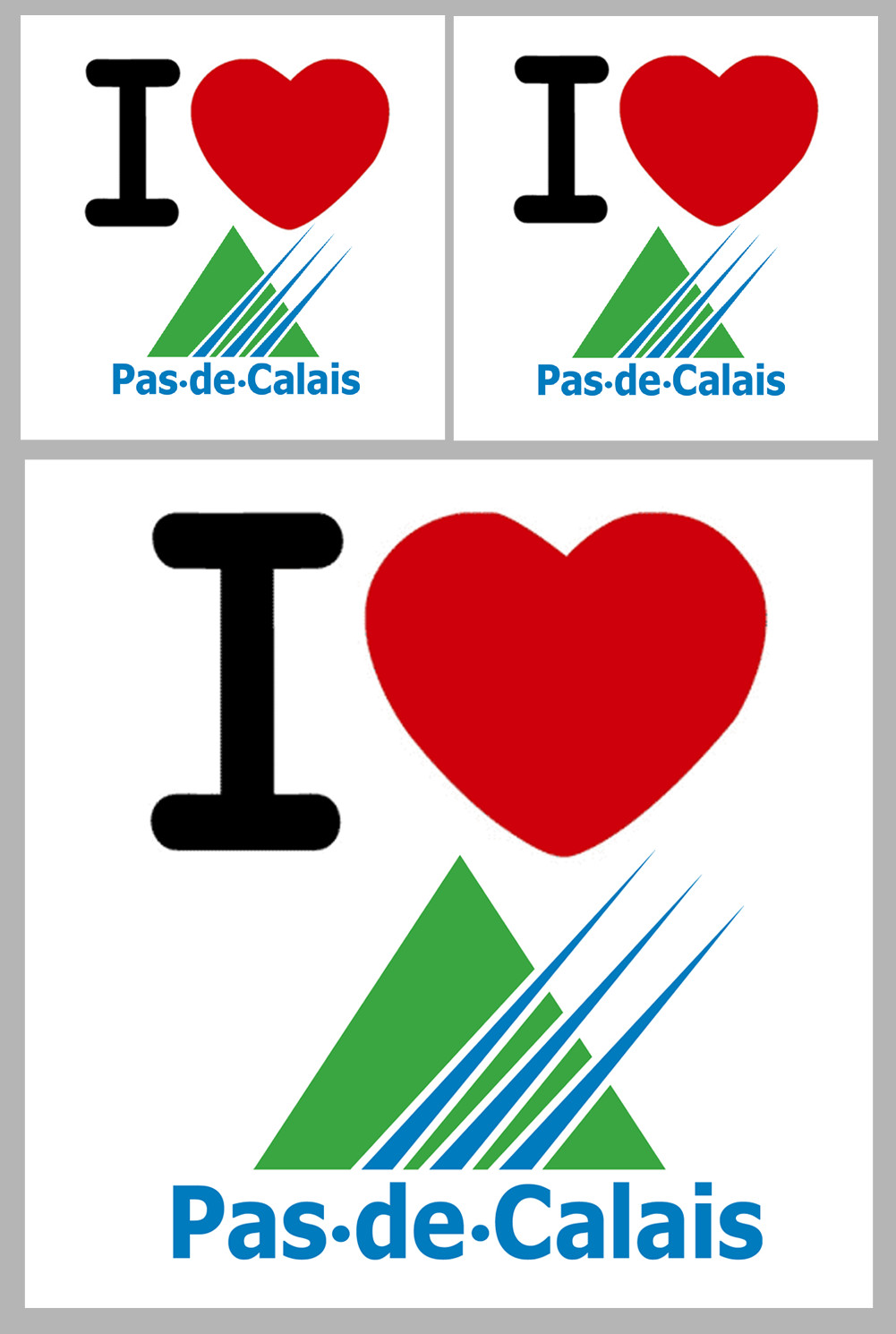 Département 62 le Pas-de-Calais (1fois 10cm / 2 fois 5cm) - Sticker/autocollant