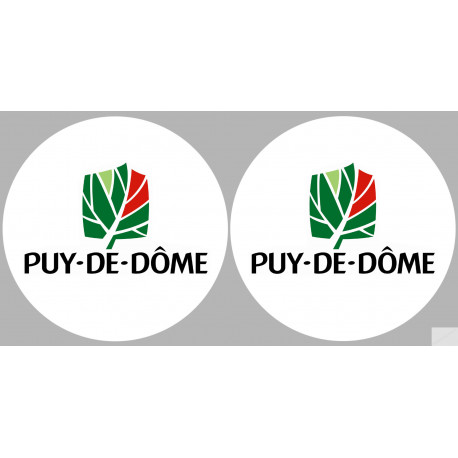 Département 63 le Puy-de-Dôme (2 fois 10cm) - Sticker/autocollant