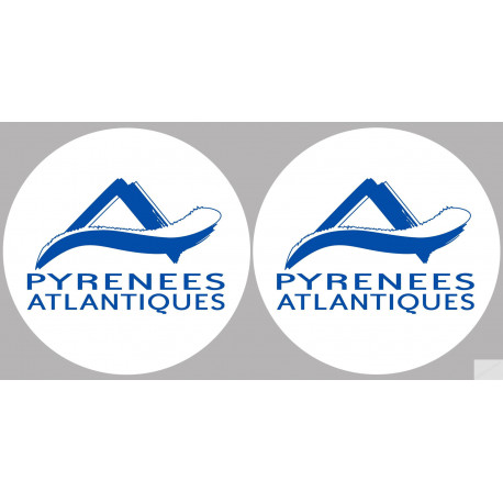 Département 64 les Pyrénées Atlantique (2 fois 10cm) - Sticker/autocollant