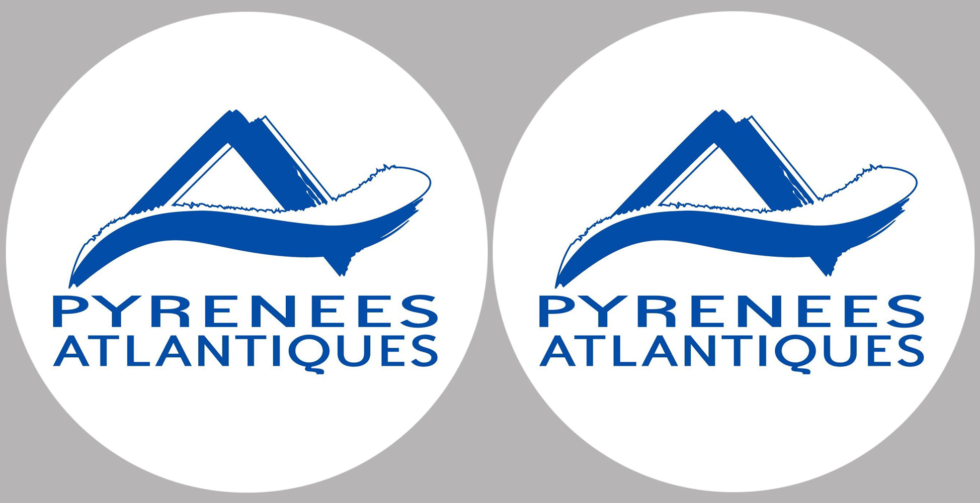 Département 64 les Pyrénées Atlantique (2 fois 10cm) - Sticker/autocollant