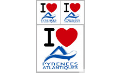 Département 64 les Pyrénées Atlantique (1fois 10cm / 2 fois 5cm) - Sticker/autocollant