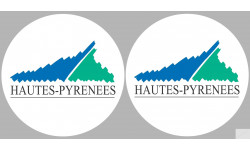 Département 65 les Hautes-Pyrénées (2 fois 10cm) - Sticker/autocollant