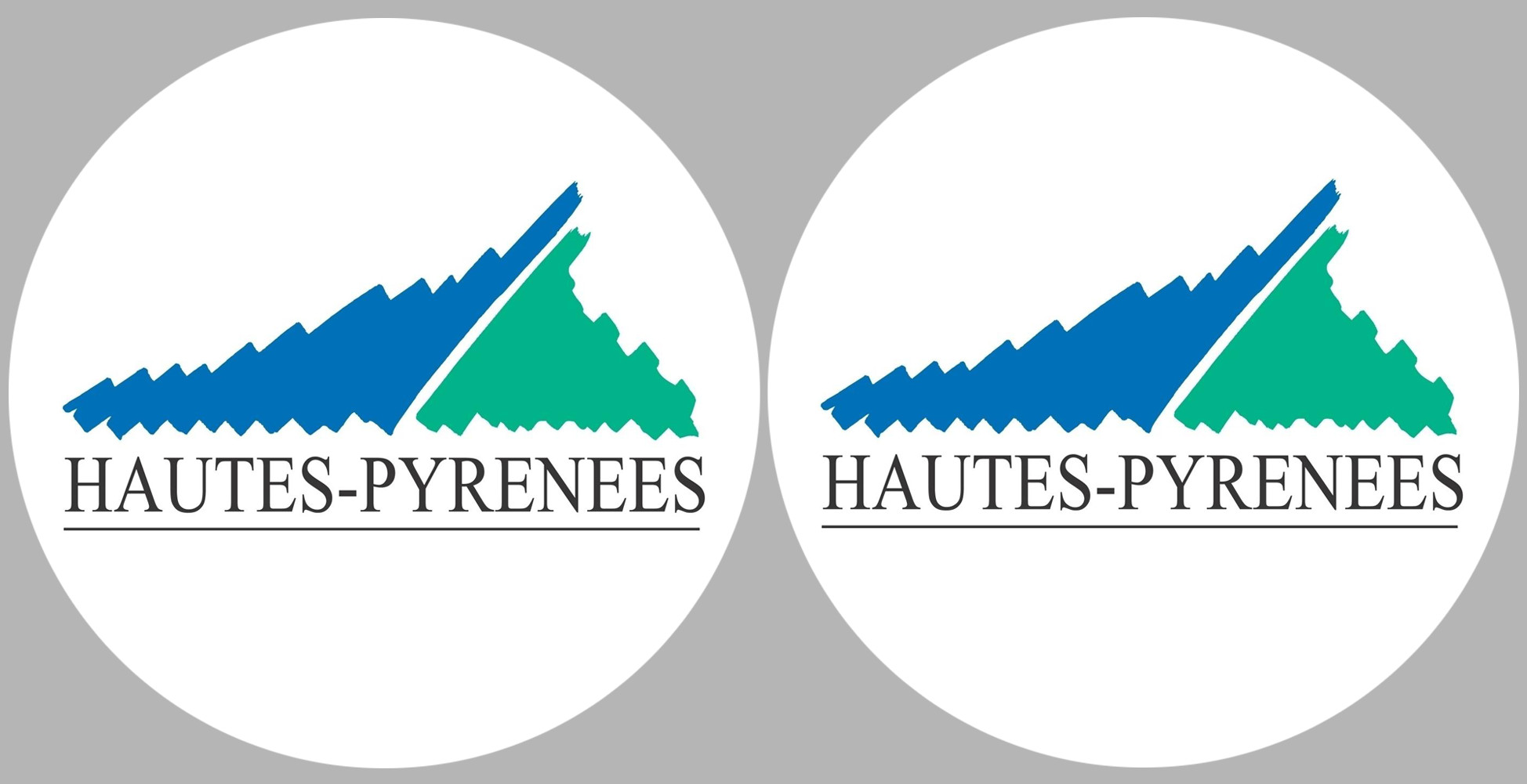 Département 65 les Hautes-Pyrénées (2 fois 10cm) - Sticker/autocollant