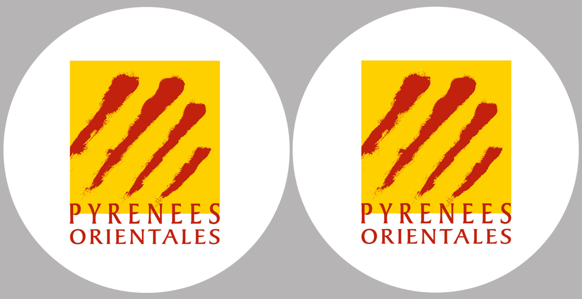 Département 66 les Pyrénées Orientales (2 fois 10cm) - Sticker/autocollant