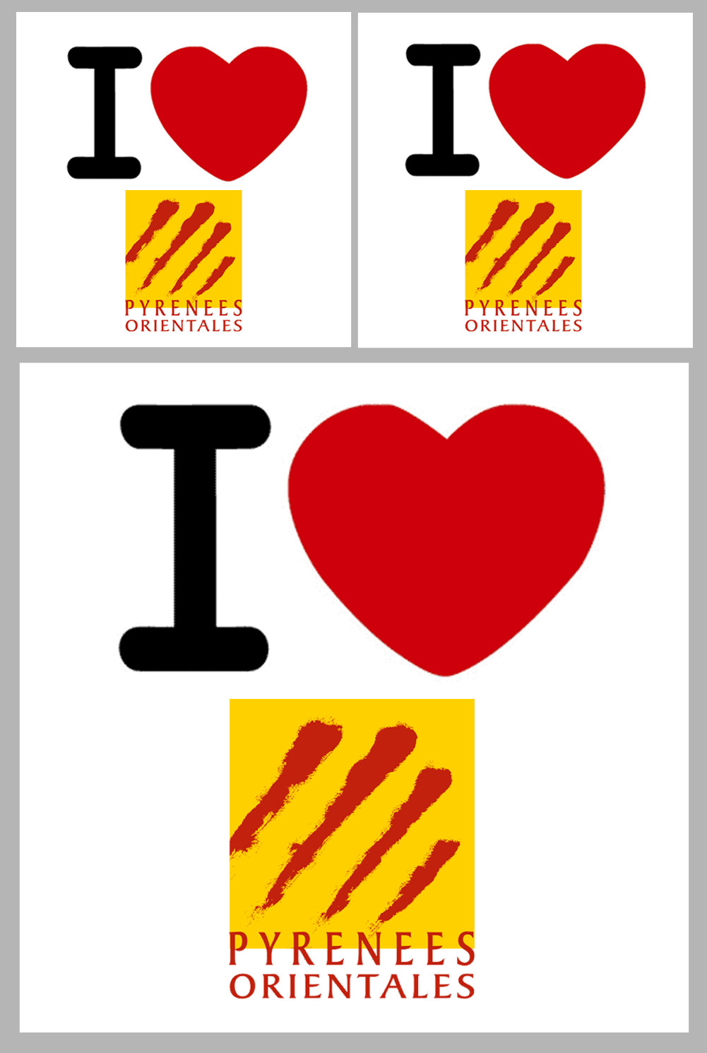 Département 66 les Pyrénées Orientales (1fois 10cm 2fois 5cm) - Sticker/autocollant