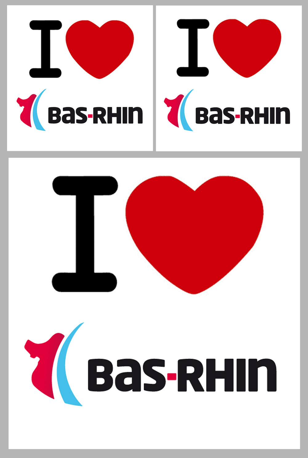 Département 67 le Bas-Rhin (1fois 10cm 2fois 5cm) - Sticker/autocollant