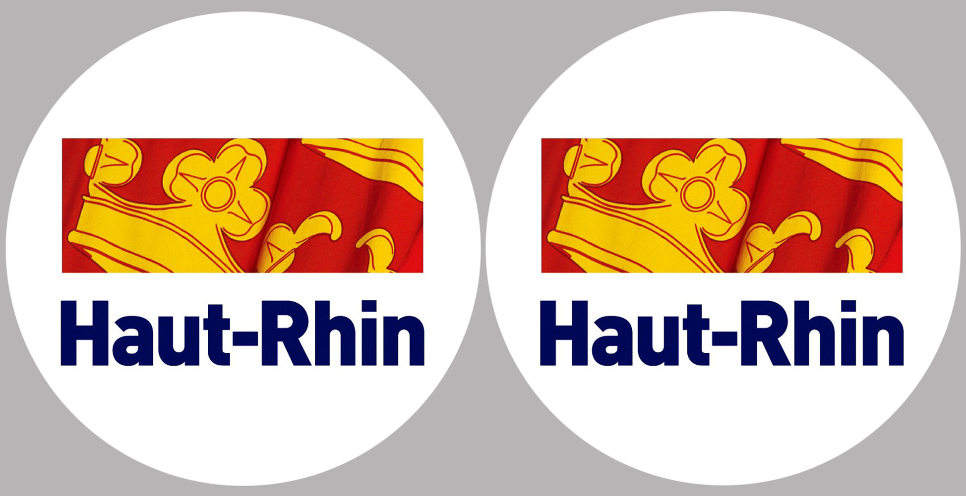 Département 68 le Haut-Rhin (2 fois 10cm) - Sticker/autocollant