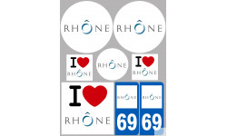 Rhône (8 autocollants variés) - Sticker/autocollant