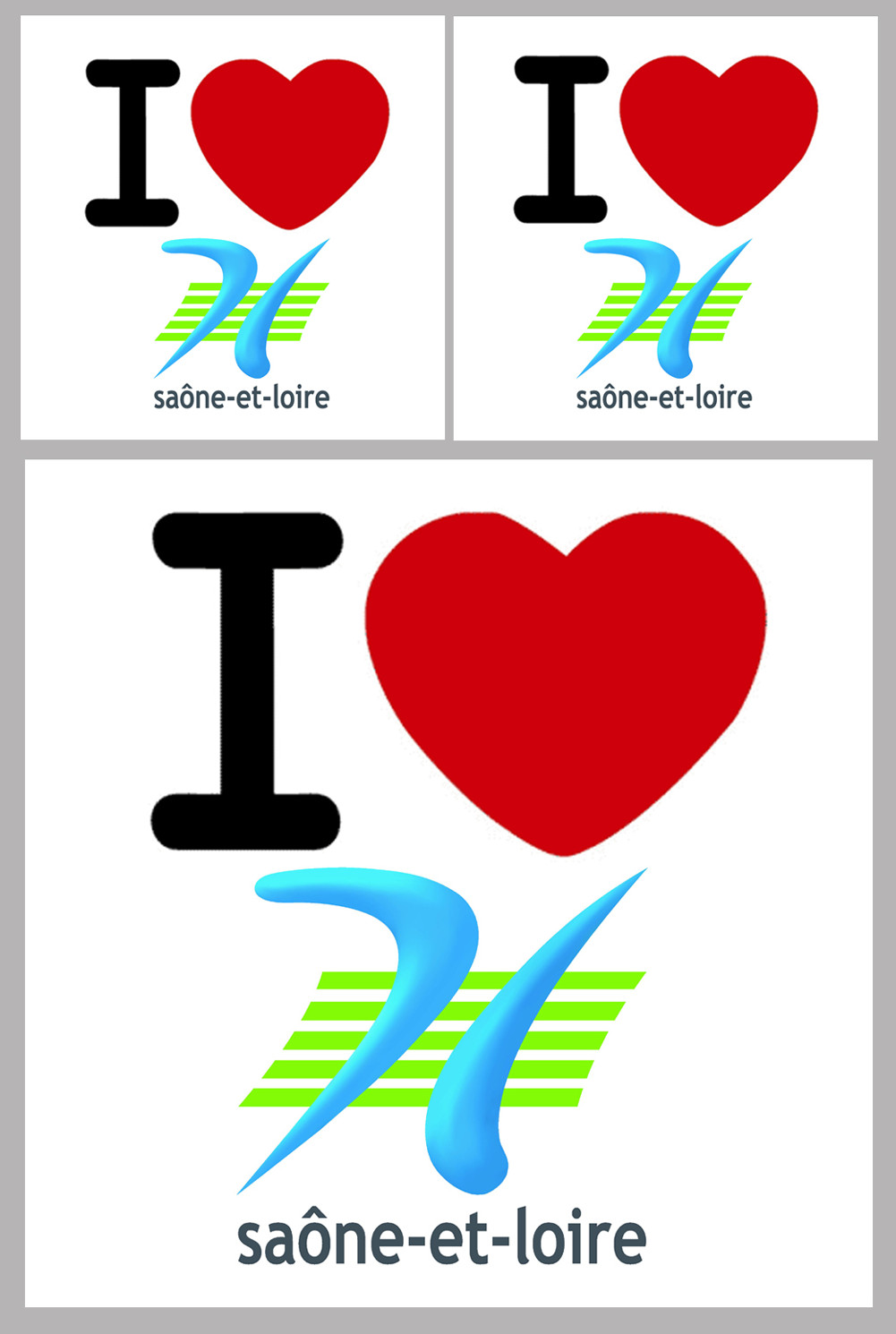 Département 71 la Saône et Loire (1fois 10cm 2fois 5cm) - Sticker/autocollant