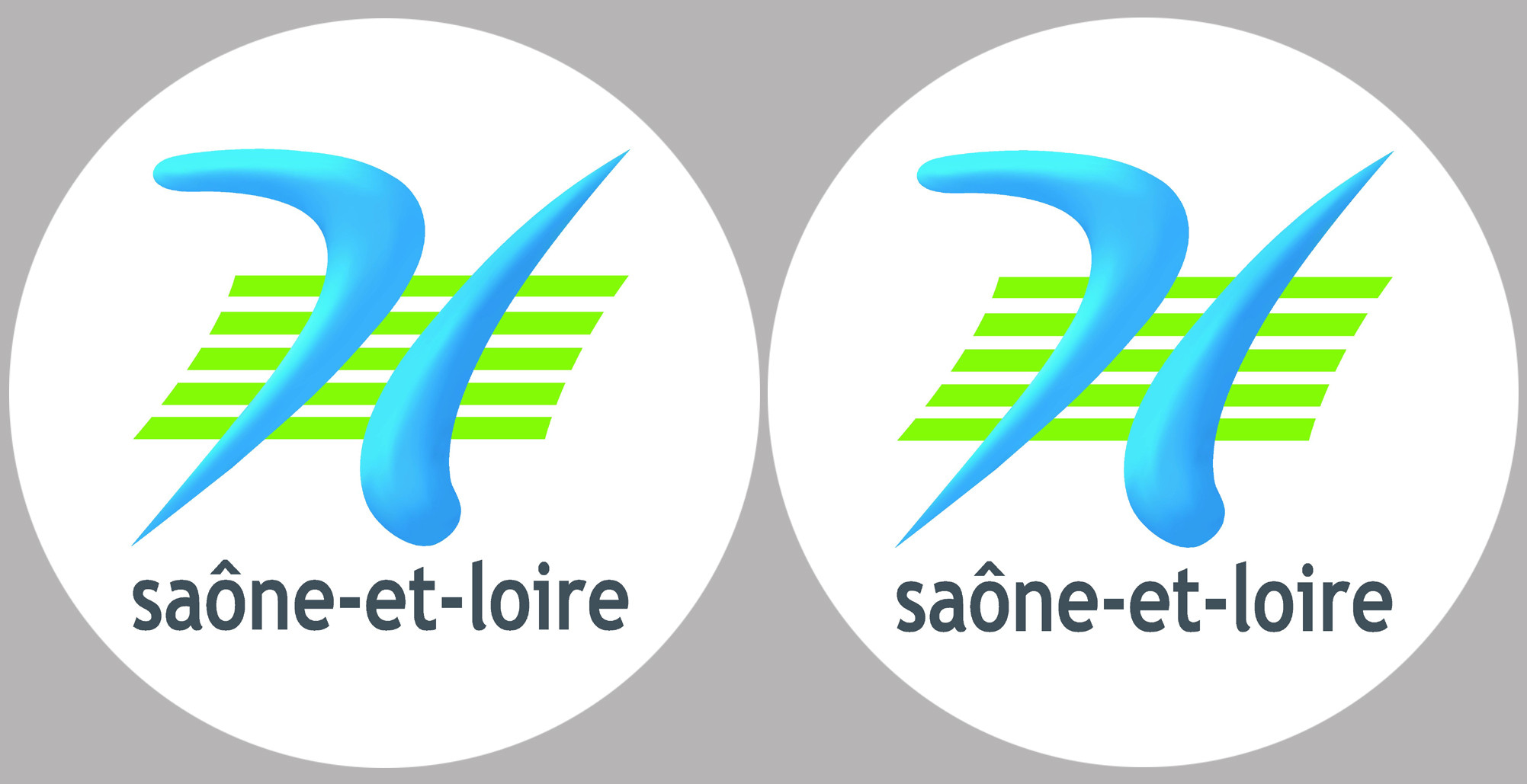 Département 71 la Saône et Loire (2 fois 10cm) - Sticker/autocollant