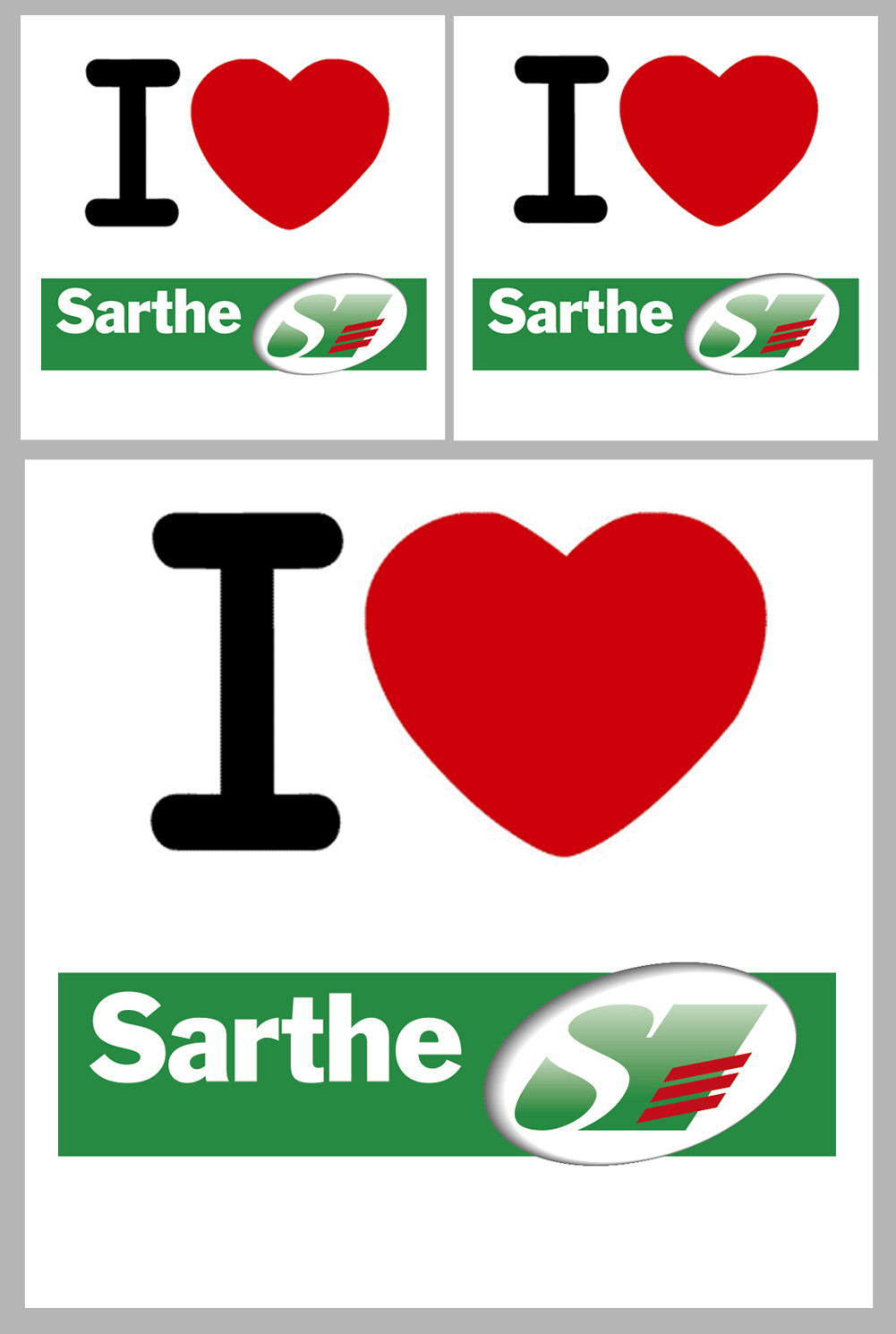 Département 72 la Sarthe (1fois 10cm 2fois 5cm) - Sticker/autocollant