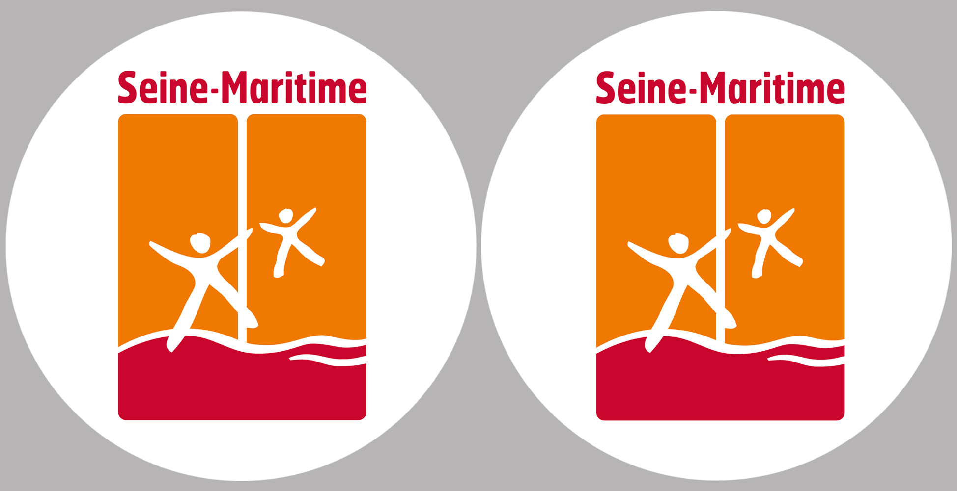 Département 76 la Seine Maritime (2 fois 10cm) - Sticker/autocollant