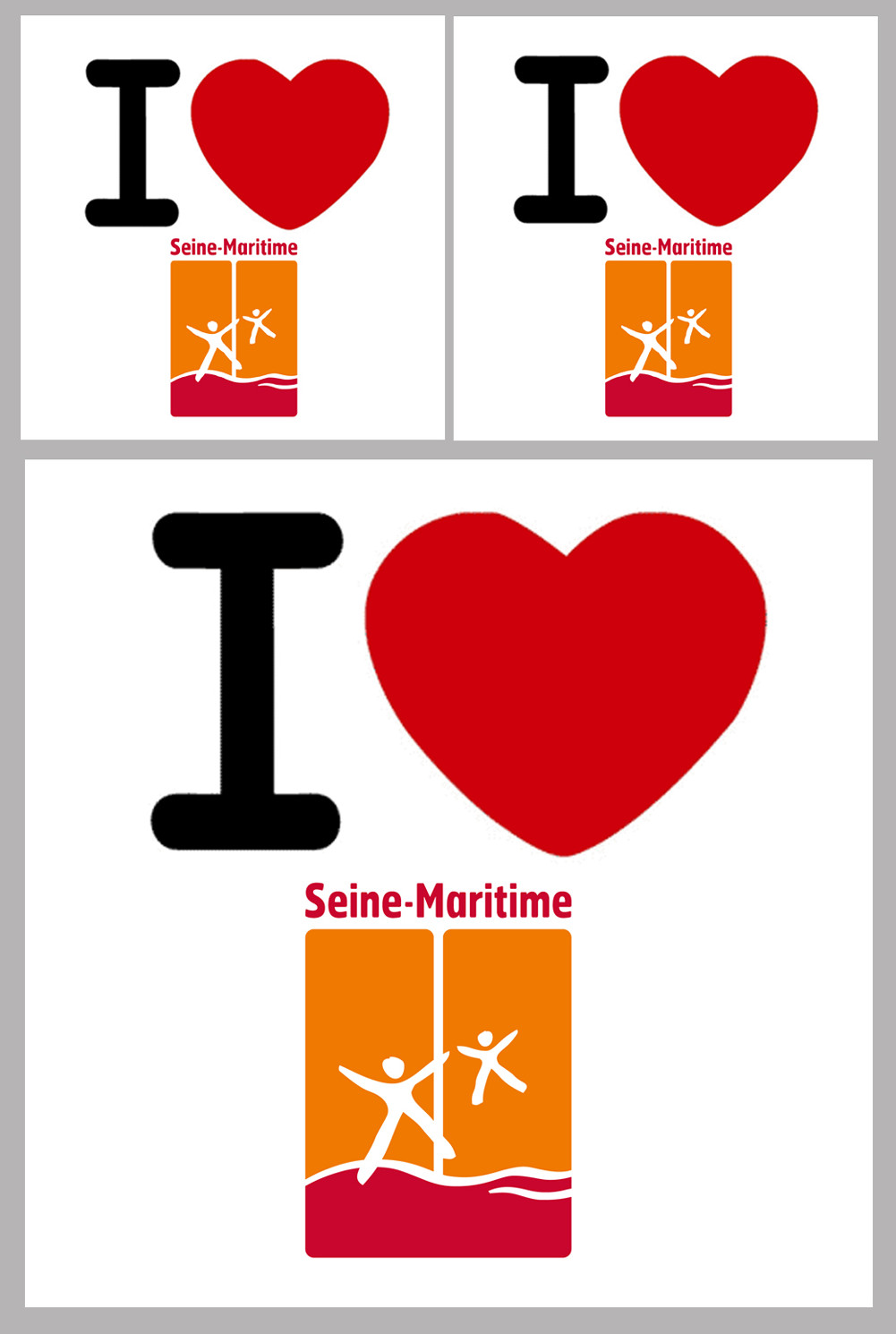 Département 76 la Seine Maritime (1fois 10cm 2fois 5cm) - Sticker/autocollant