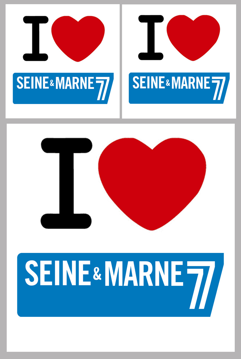 Département 77 la Seine et Marne (1fois 10cm 2fois 5cm) - Sticker/autocollant