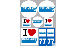 Seine et Marne (8 autocollants variés) - Sticker/autocollant