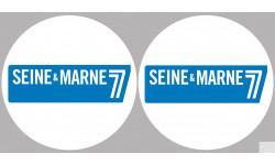 Département 77 la Seine et Marne (2 fois 10cm) - Sticker/autocollant