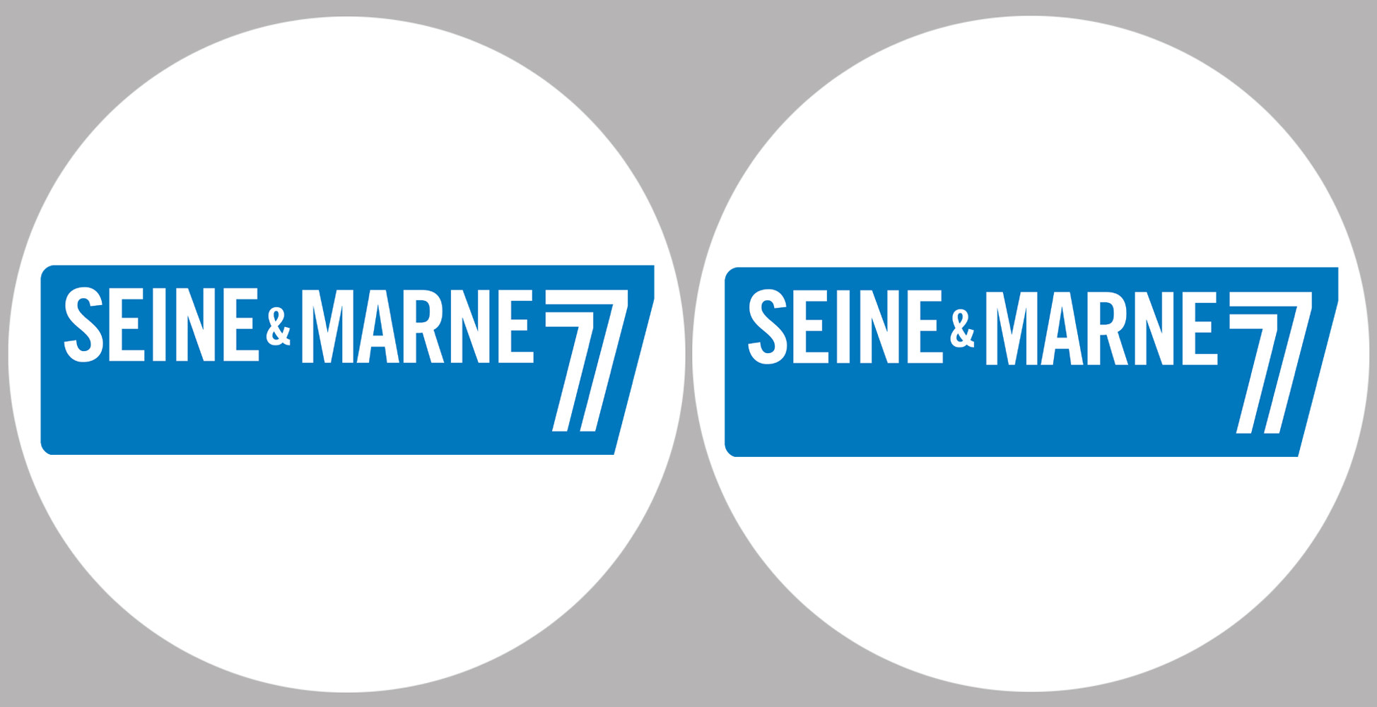 Département 77 la Seine et Marne (2 fois 10cm) - Sticker/autocollant