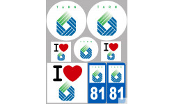 Tarn (8 autocollants variés) - Sticker/autocollant