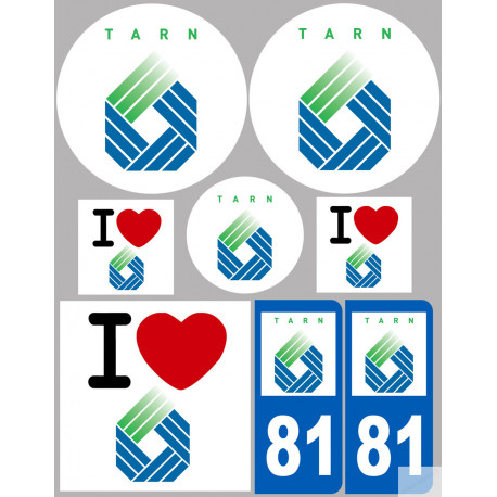 Tarn (8 autocollants variés) - Sticker/autocollant