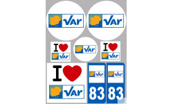 Var (8 autocollants variés) - Sticker/autocollant