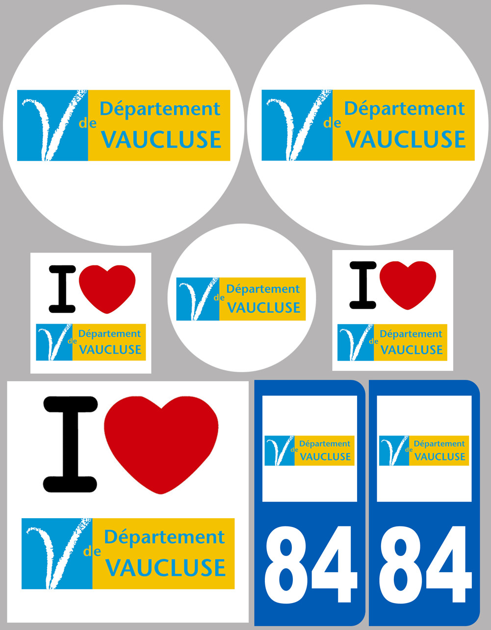 Vaucluse (8 autocollants variés) - Sticker/autocollant