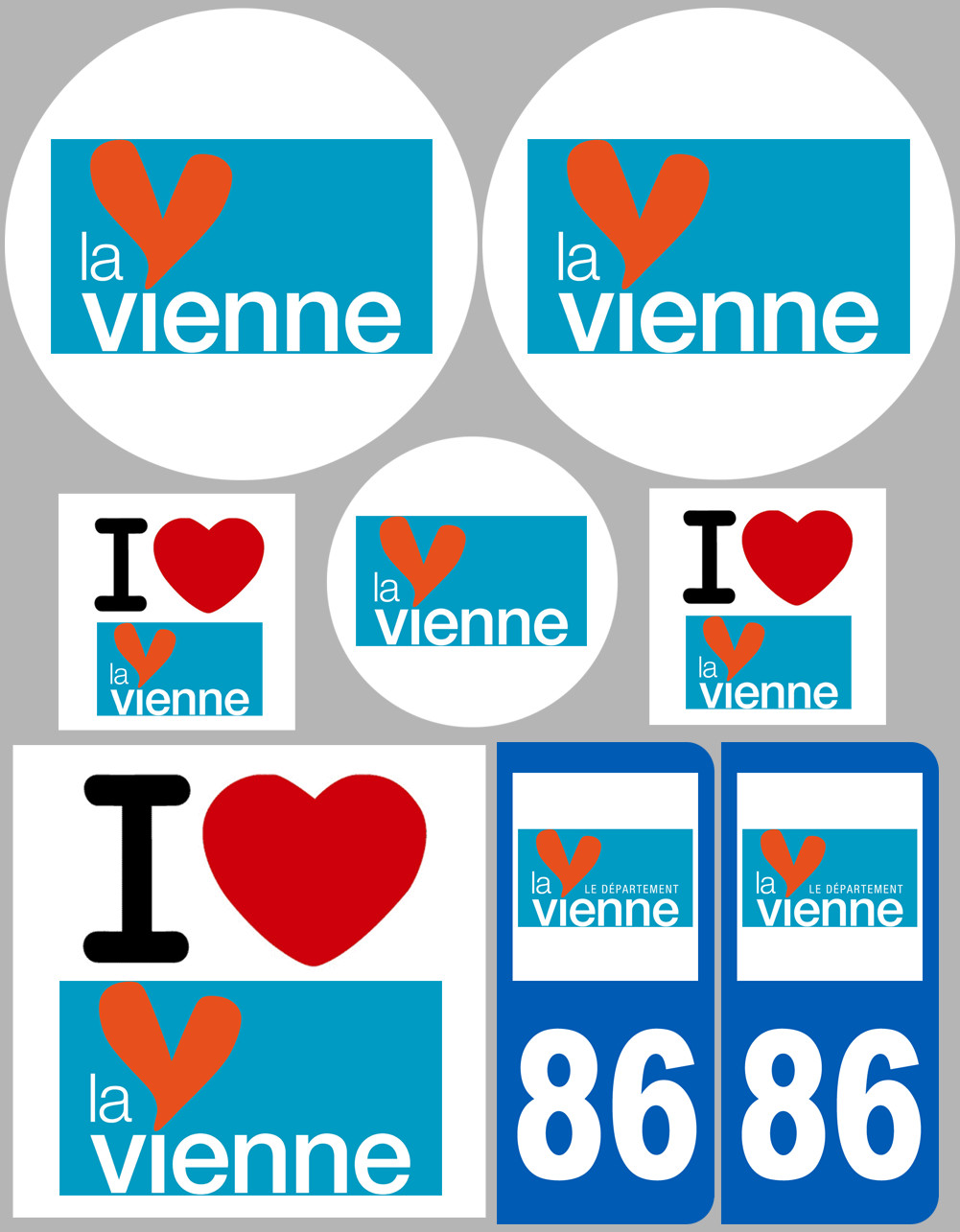 Vienne (8 autocollants variés) - Sticker/autocollant