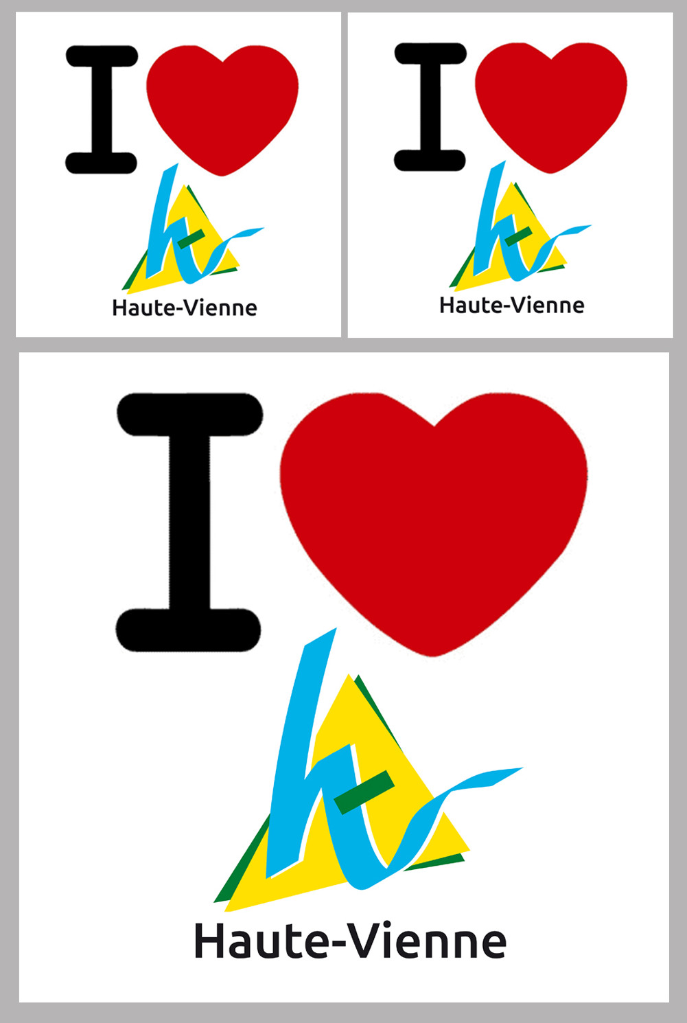 Département 87 la Haute-Vienne (1fois 10cm 2fois 5cm) - Sticker/autocollant