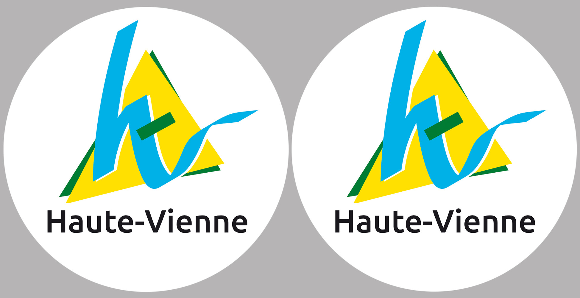 Département 87 la Haute-Vienne (2 fois 10cm) - Sticker/autocollant