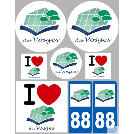 Vosges (8 autocollants variés) - Sticker/autocollant