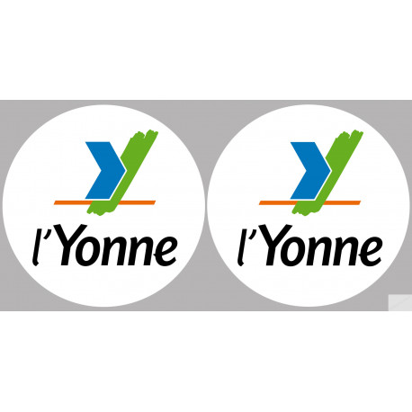 Département 89 l'Yonne (2 fois 10cm) - Sticker/autocollant