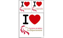 Département 90 Territoire de Belfort (1fois 10cm 2fois 5cm) - Sticker/autocollant