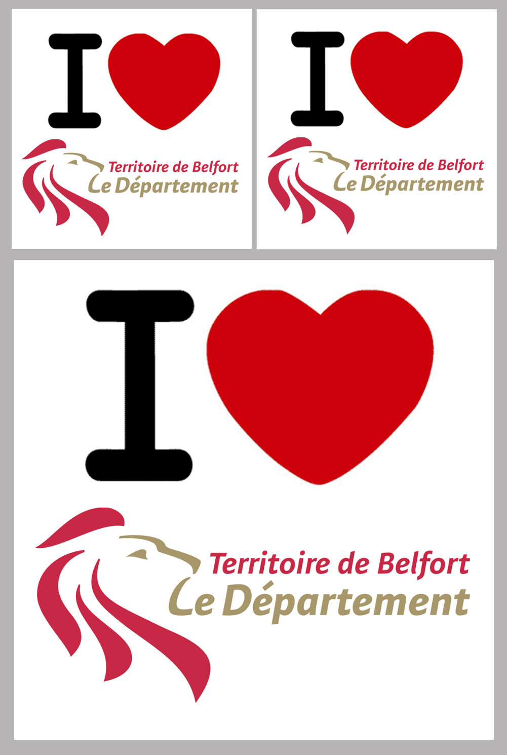 Département 90 Territoire de Belfort (1fois 10cm 2fois 5cm) - Sticker/autocollant