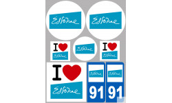 Essonne (8 autocollants variés) - Sticker/autocollant